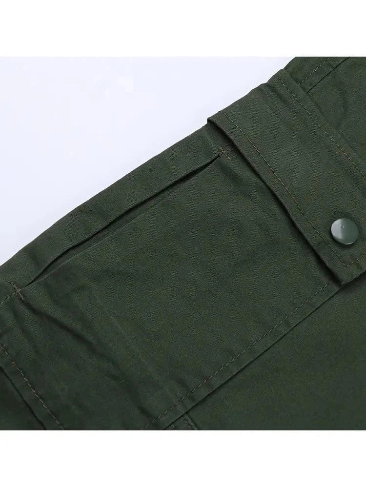 Casual Y2K Cargo Pants with High Waist Pockets