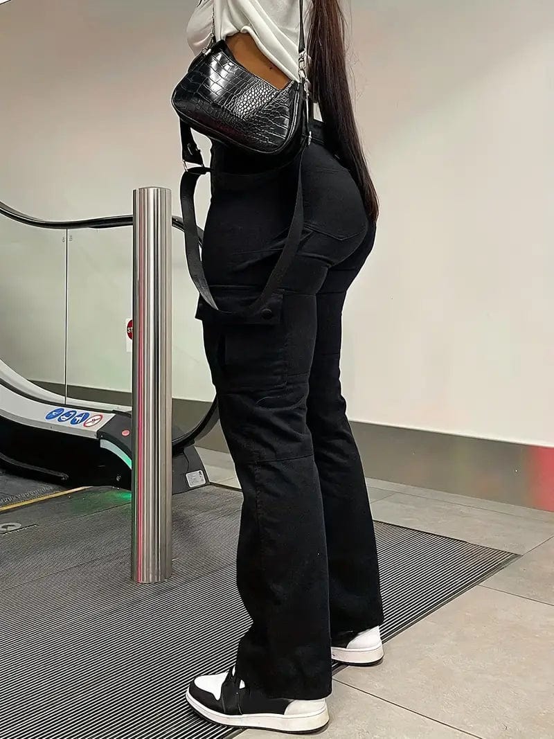 Casual Y2K Cargo Pants with High Waist Pockets