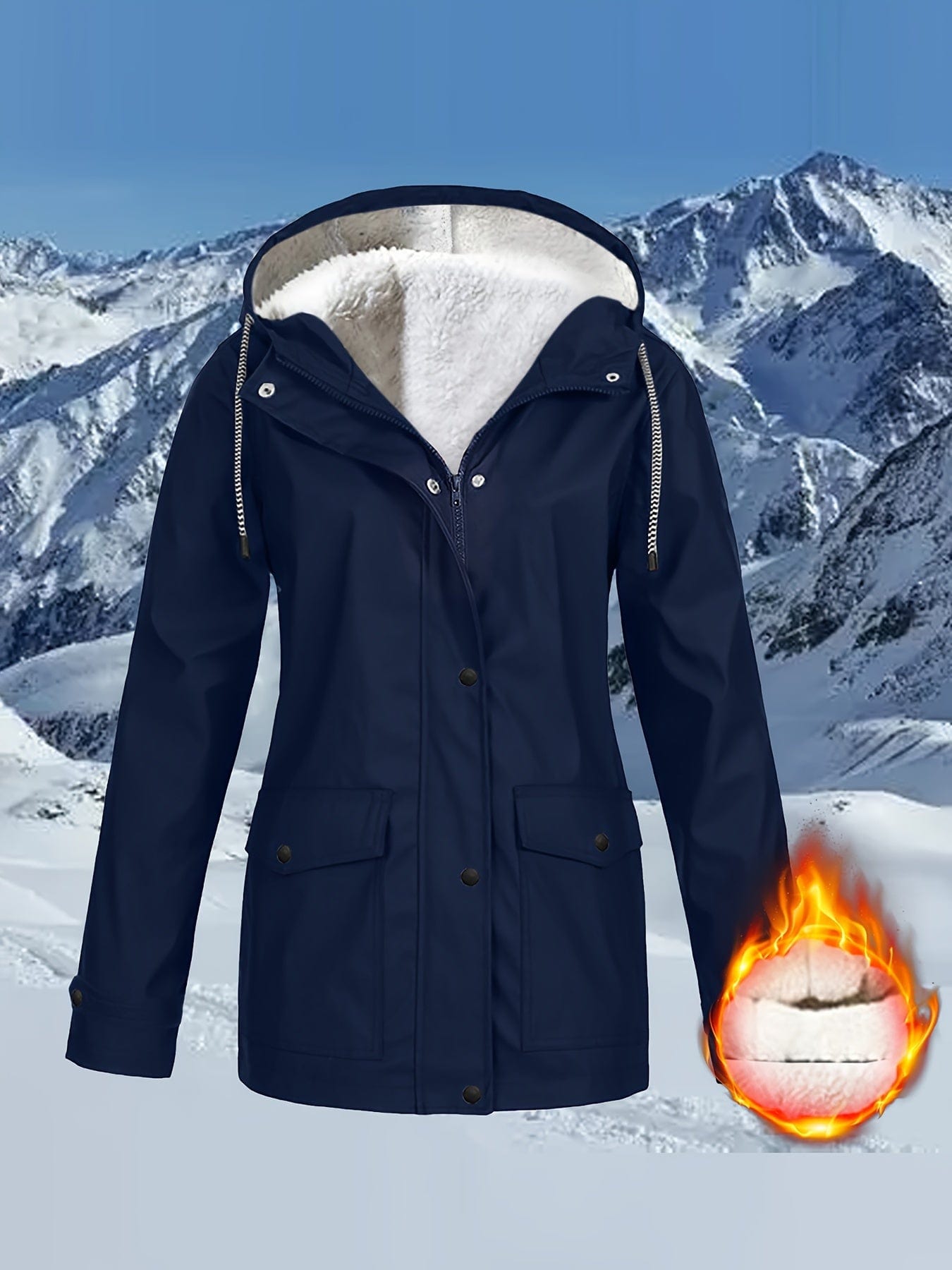 Stylish Drawstring Hooded Trench Coat for Women Versatile Outerwear