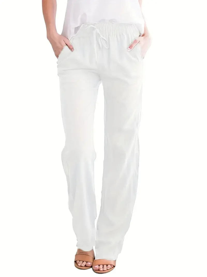Everyday Drawstring Waist Pants for Women, Stylish Casual Bottoms