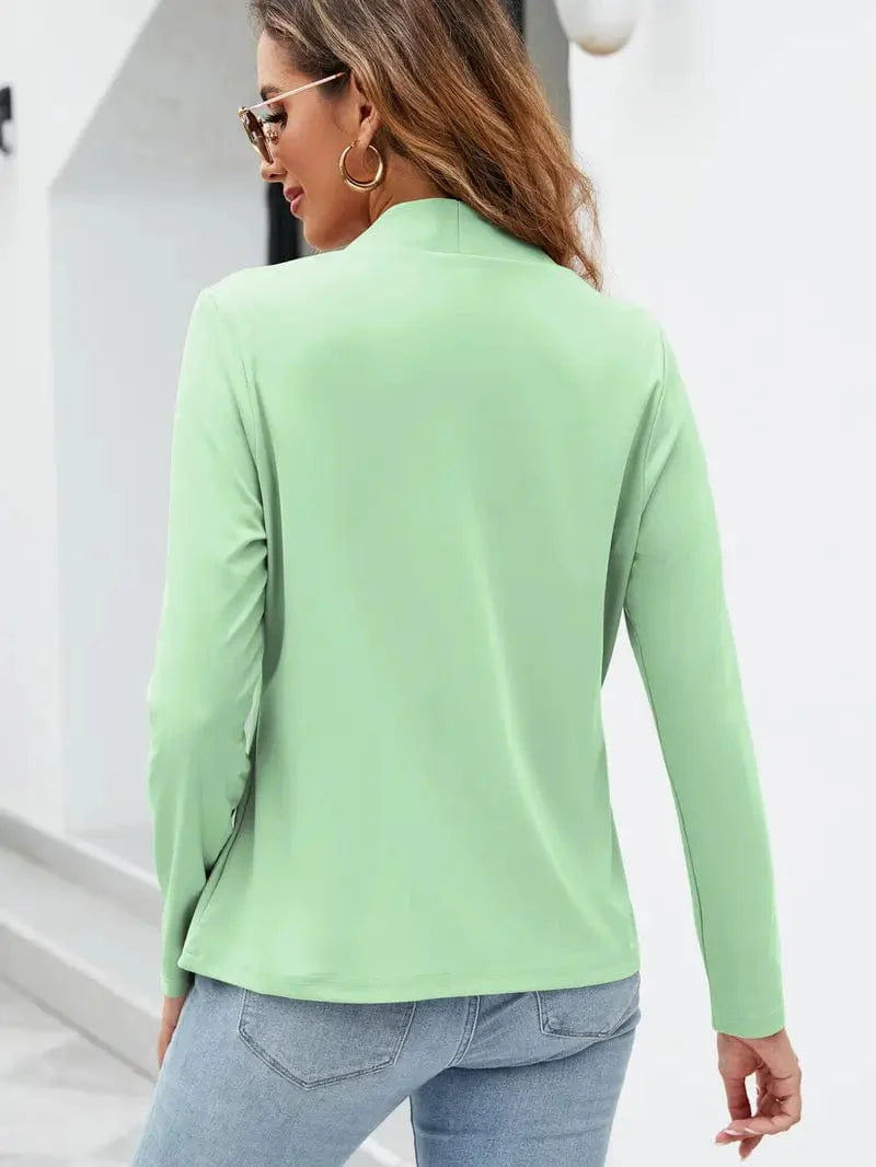 Chic Open Front Blazer with Stylish Pockets for Women