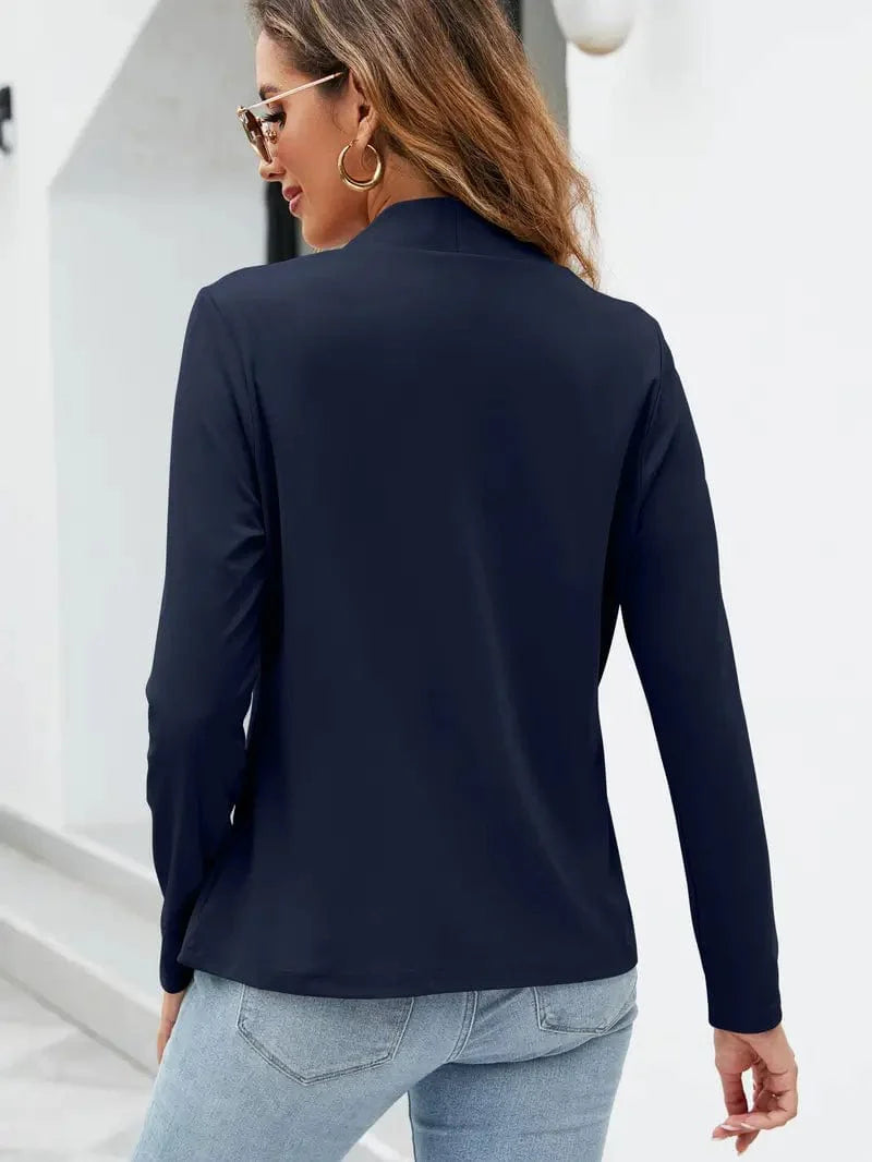 Chic Open Front Blazer with Stylish Pockets for Women