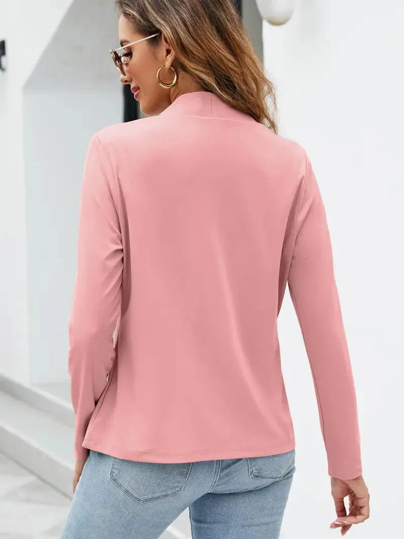 Chic Open Front Blazer with Stylish Pockets for Women