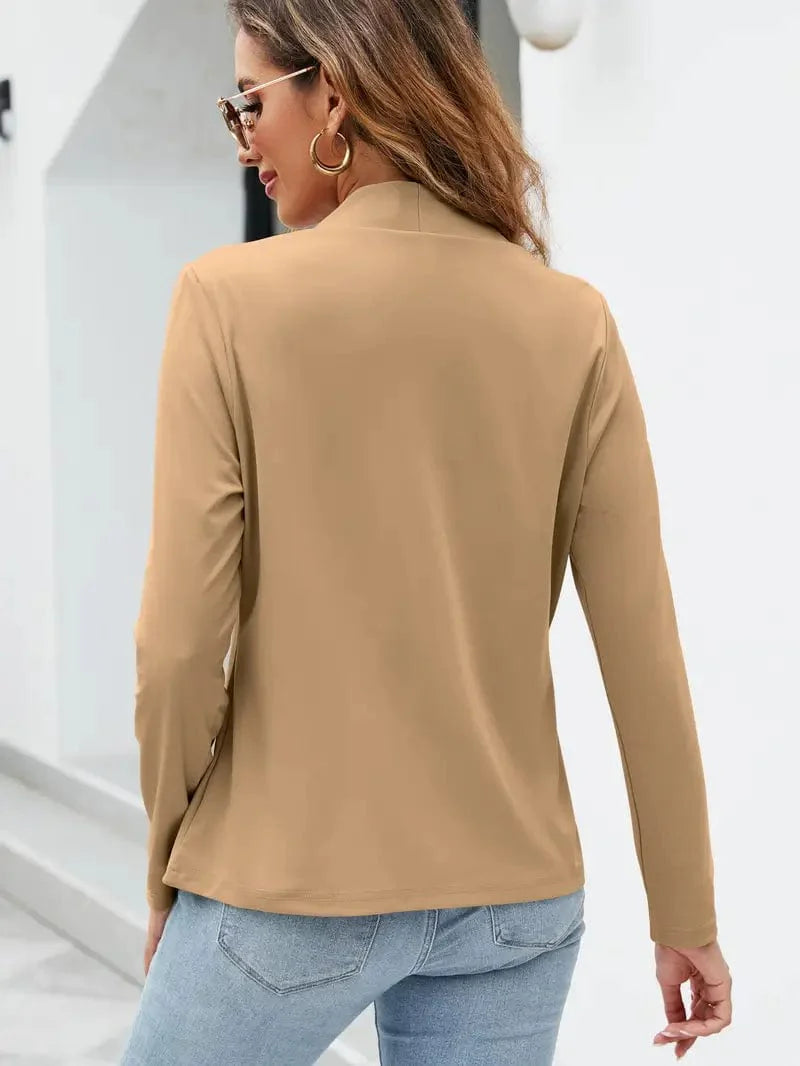 Chic Open Front Blazer with Stylish Pockets for Women