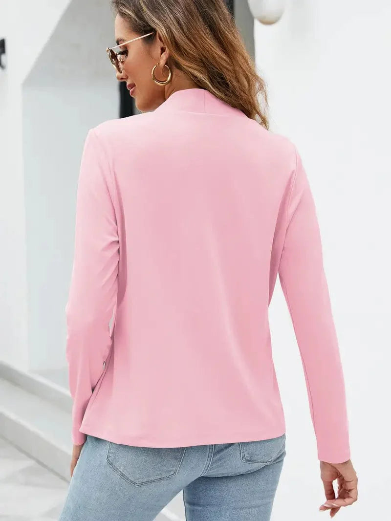Chic Open Front Blazer with Stylish Pockets for Women