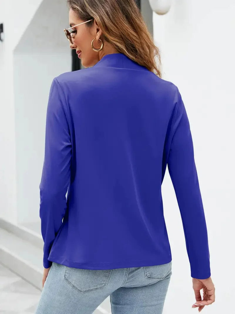 Chic Open Front Blazer with Stylish Pockets for Women