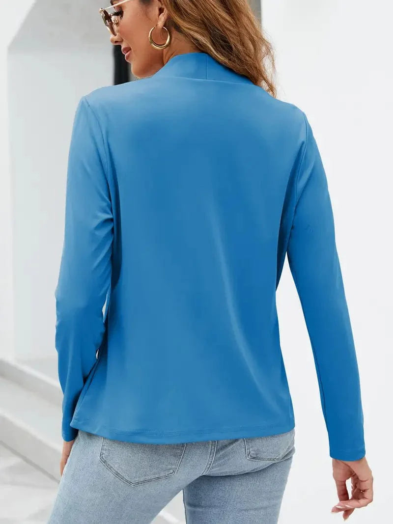 Chic Open Front Blazer with Stylish Pockets for Women