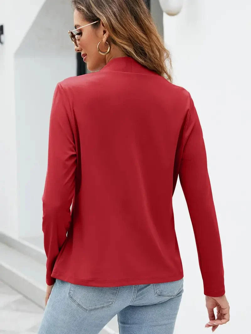 Chic Open Front Blazer with Stylish Pockets for Women