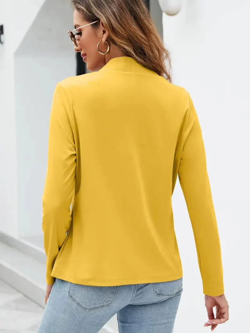 Chic Open Front Blazer with Stylish Pockets for Women
