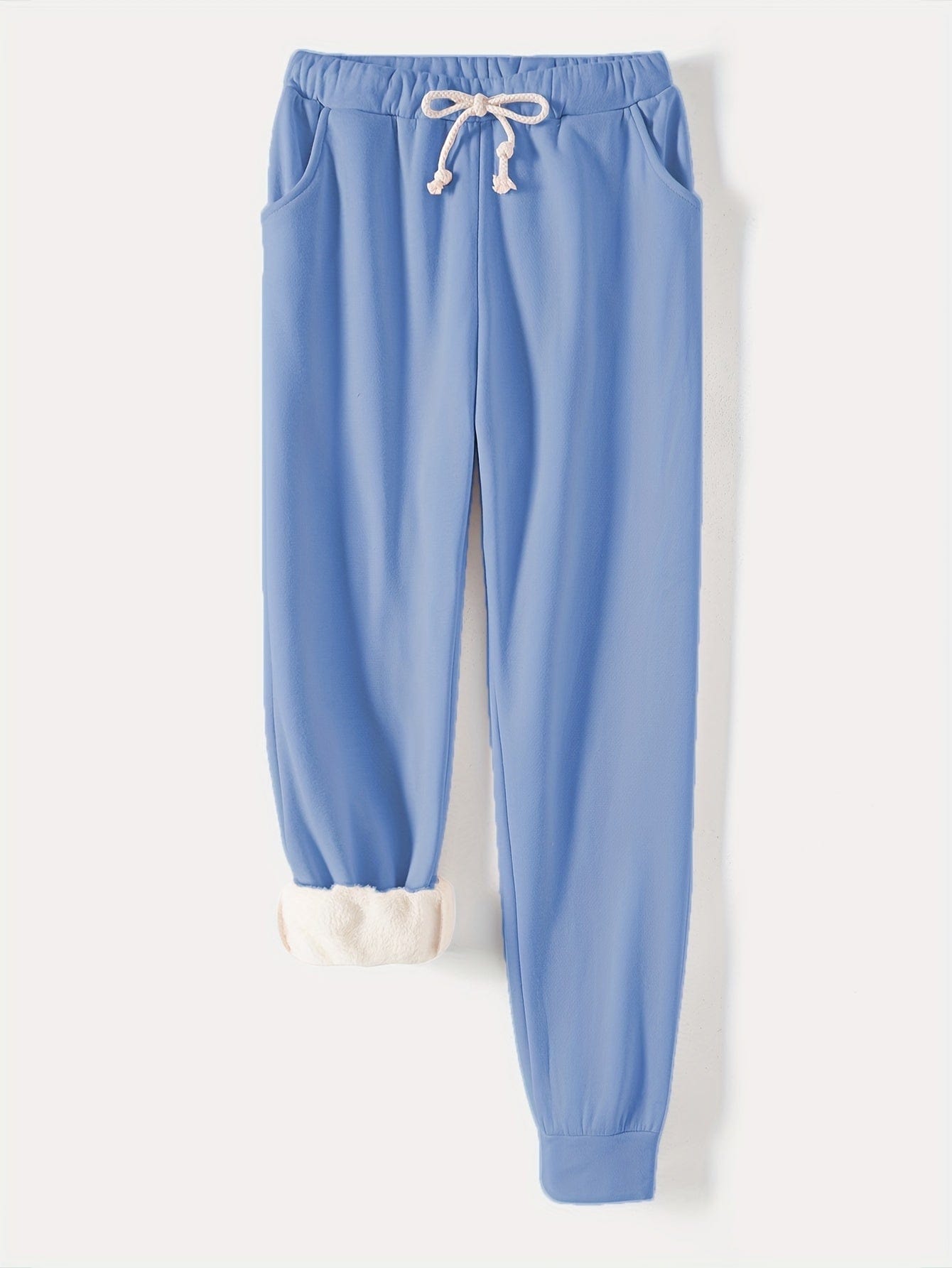 Cozy Drawstring Thermal Joggers Versatile Comfy Pants