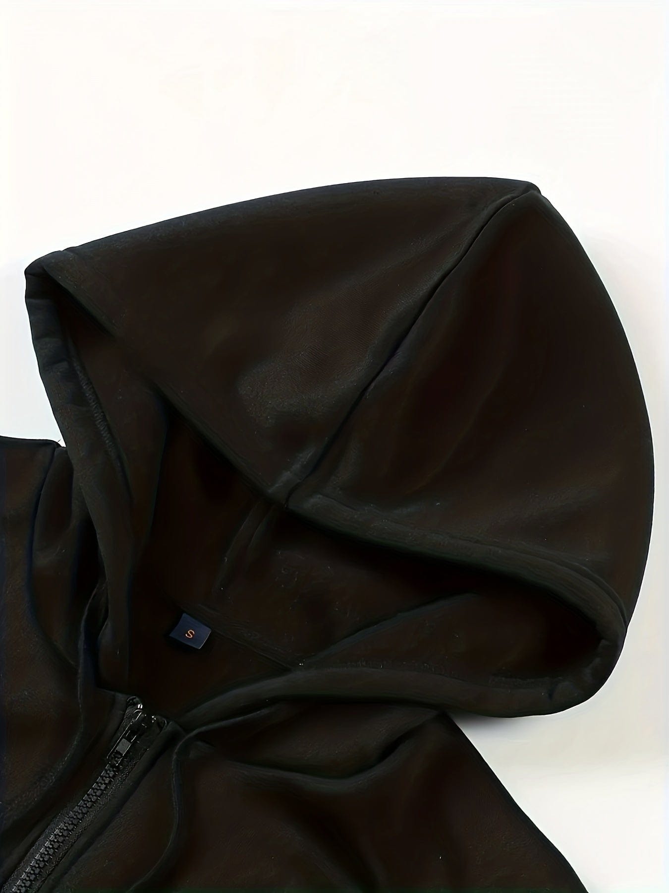 Sporty Solid Long Sleeve Zip Up Drawstring Hoodie