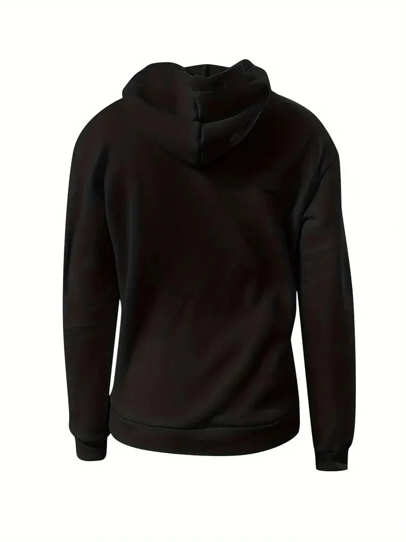 Women's Sweatshirt with Long Sleeve Drawstring Hood and Front Kangaroo Pocket