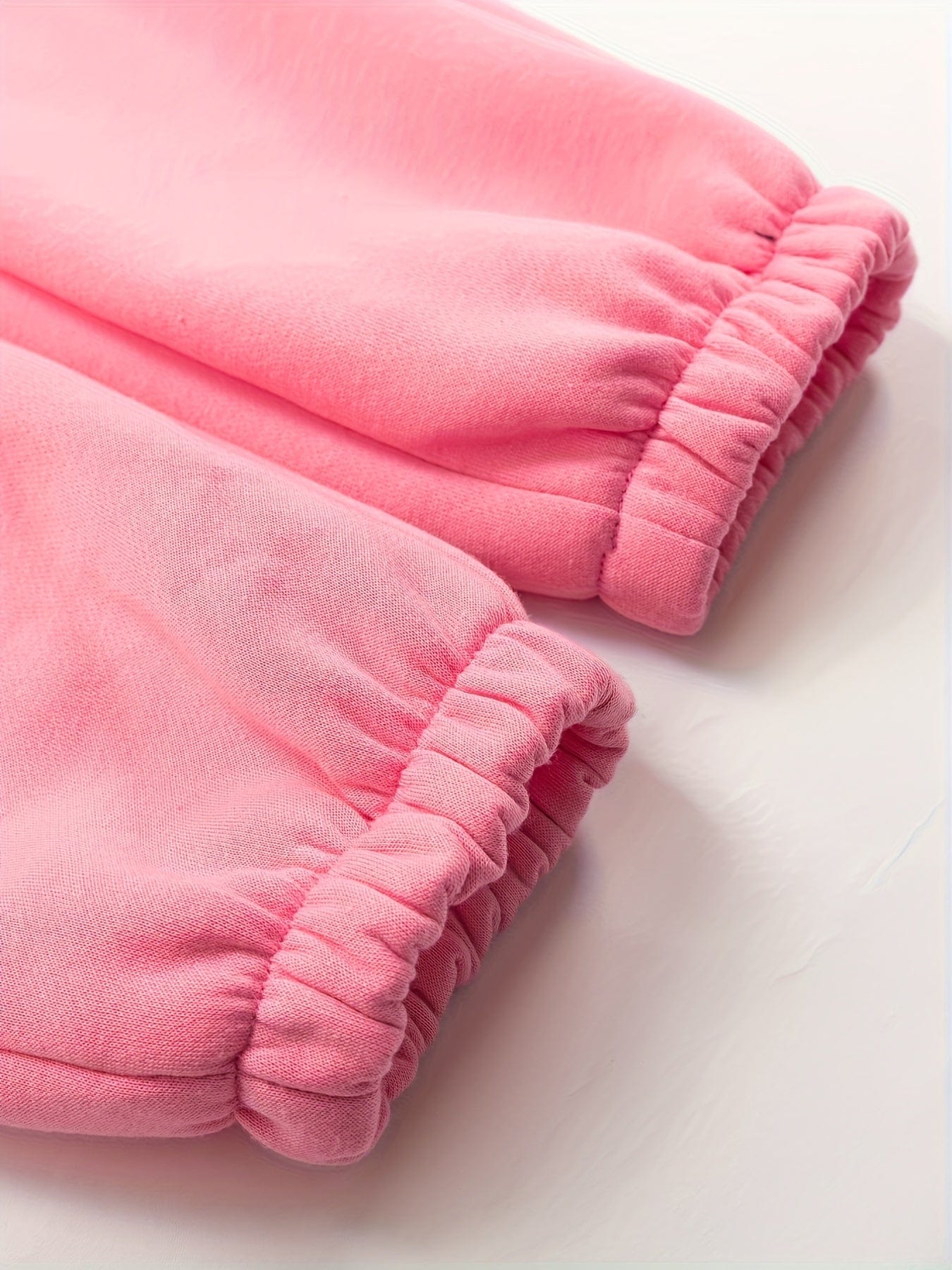 Elastic Hem Fleece Lining Drawstring Hoodie & Jogging Pants Two-Piece Set