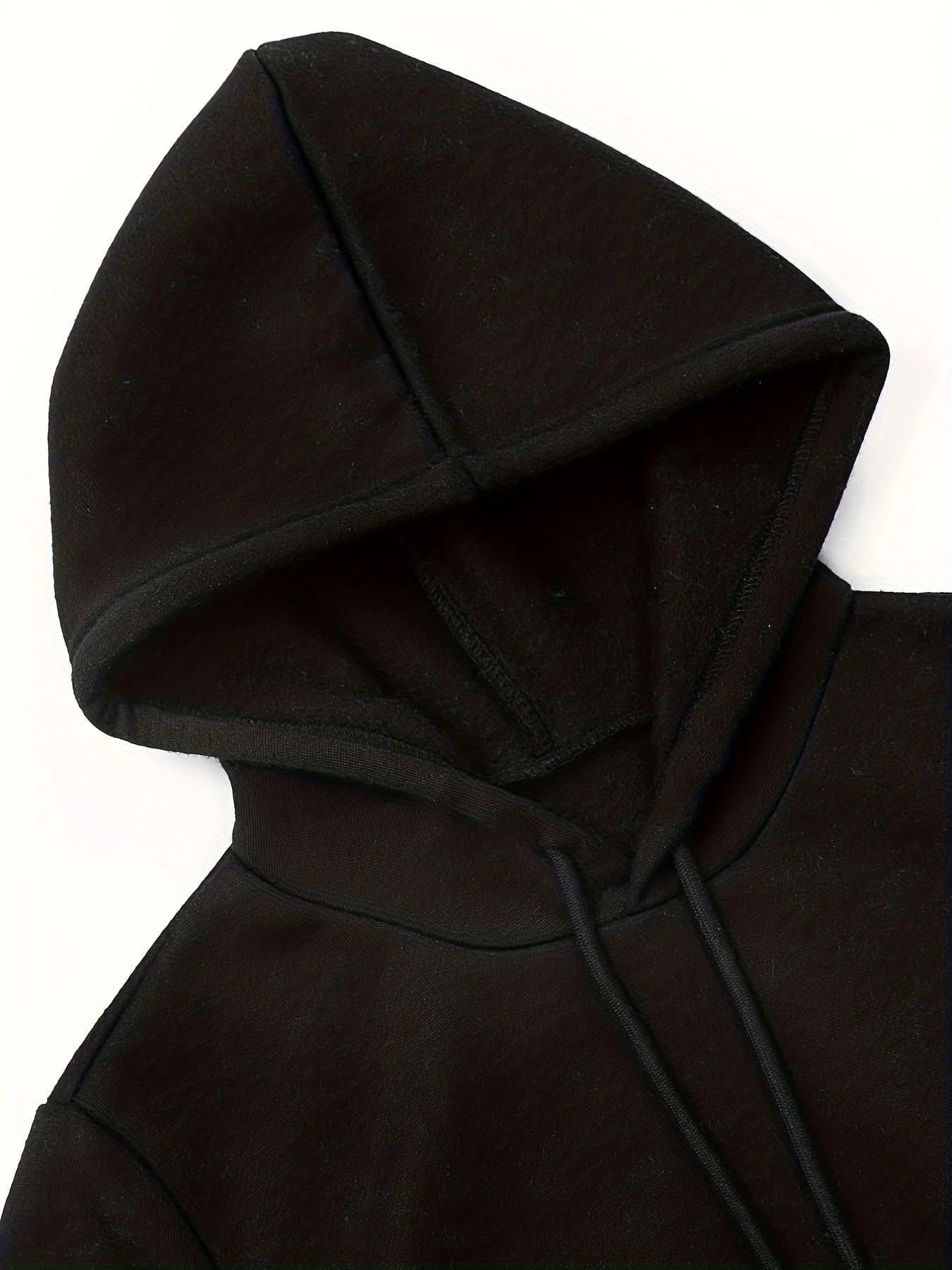 Elastic Hem Fleece Lining Drawstring Hoodie & Jogging Pants Two-Piece Set