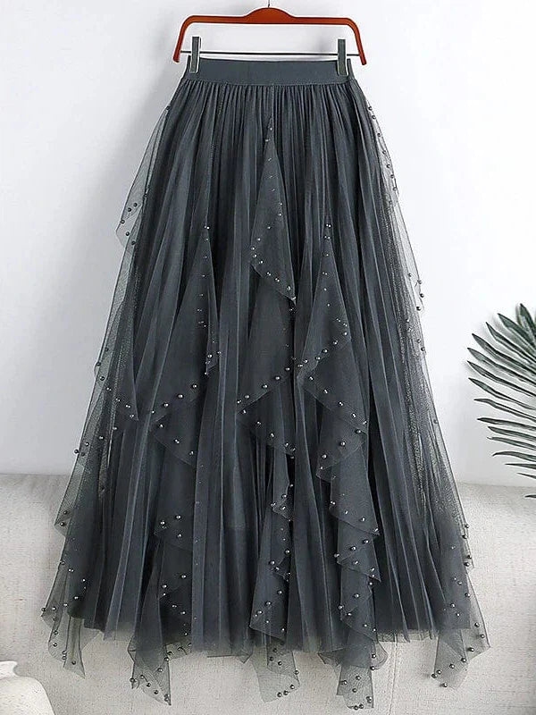 Elegant and Versatile Women's One-Size Swing Long Skirt
