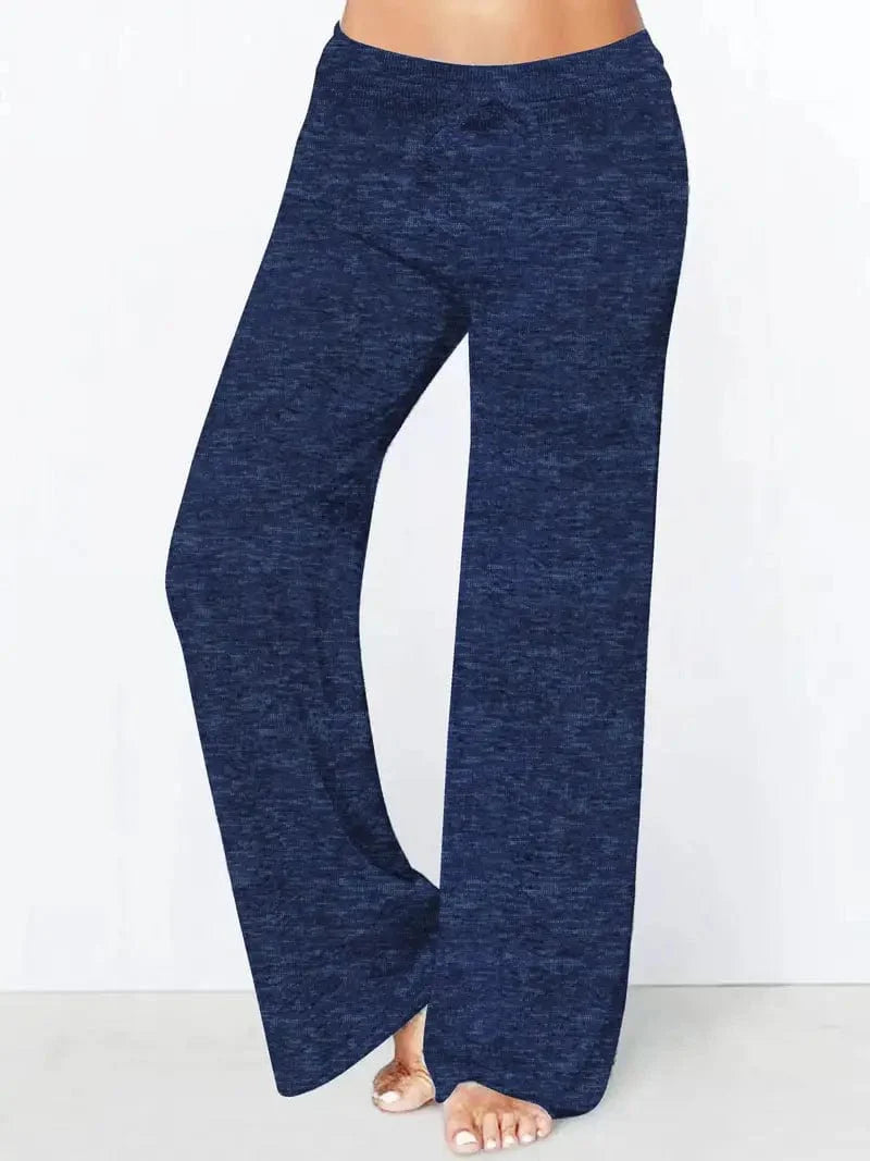 Relaxed Fit Drawstring Trousers, Loose Fit Pants Ideal for Spring & Autumn, Women's Apparel