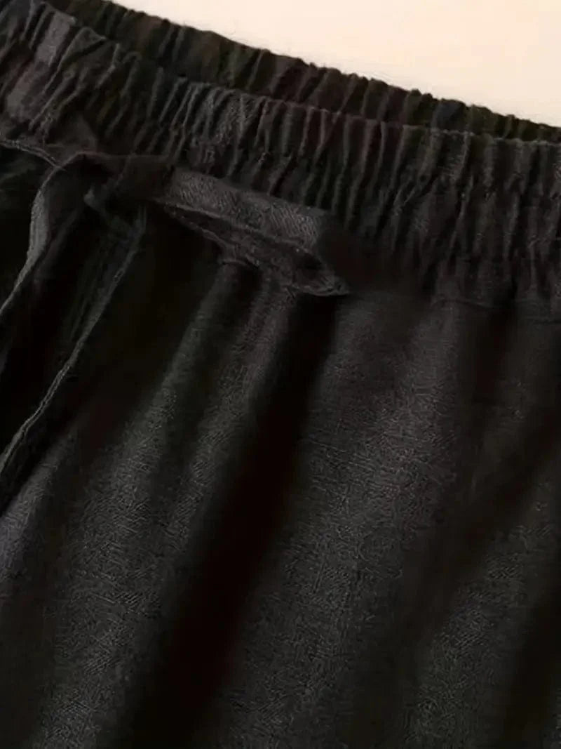 Wide Leg Drawstring Pants, Relaxed Fit Trousers Ideal for Spring & Summer, Women's Apparel