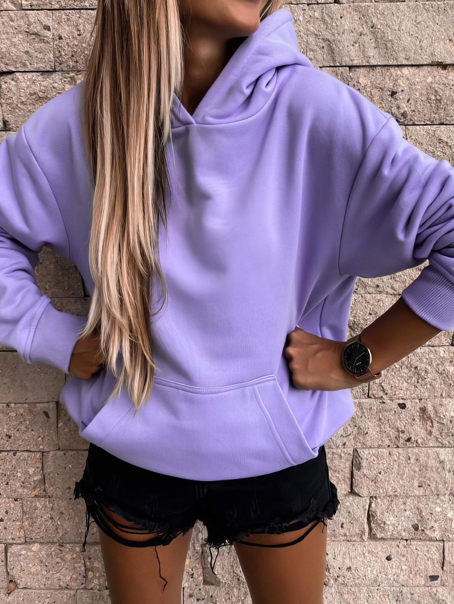 Cozy Hooded Pocket Sweatshirt