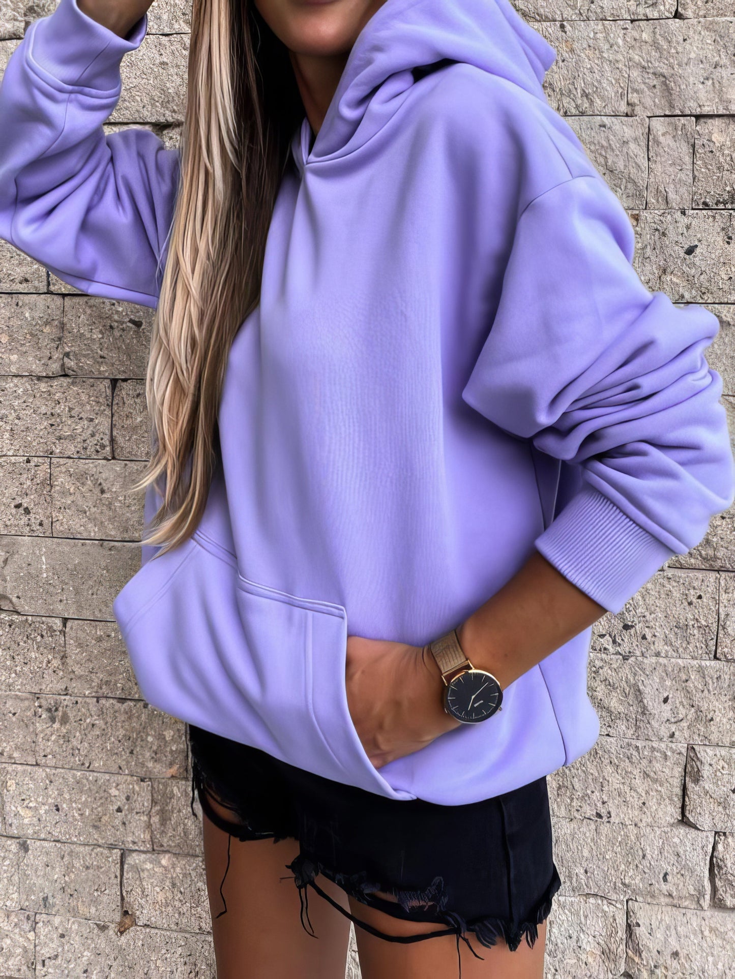 Cozy Hooded Pocket Sweatshirt
