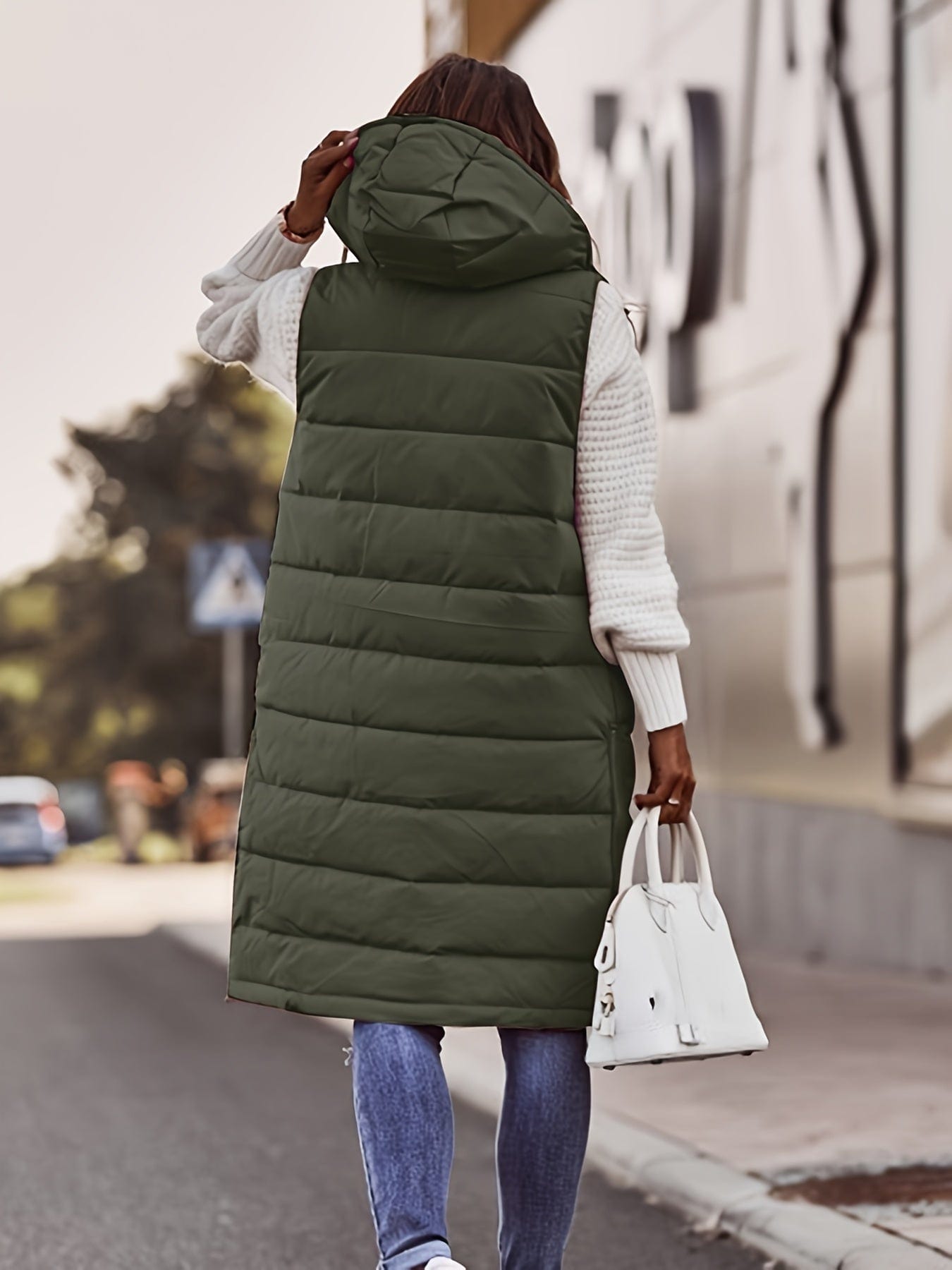 Casual Stylish Sleeveless Button Front Hooded Coat