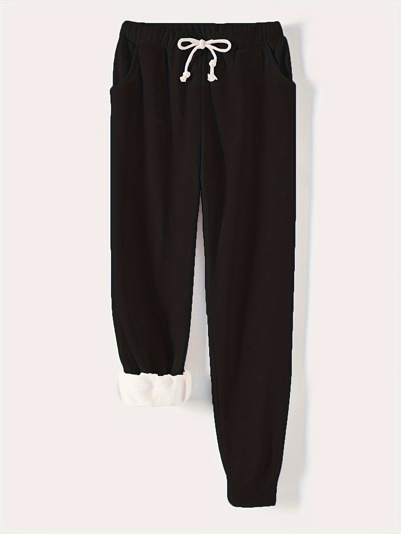 Cozy Drawstring Thermal Joggers Versatile Comfy Pants