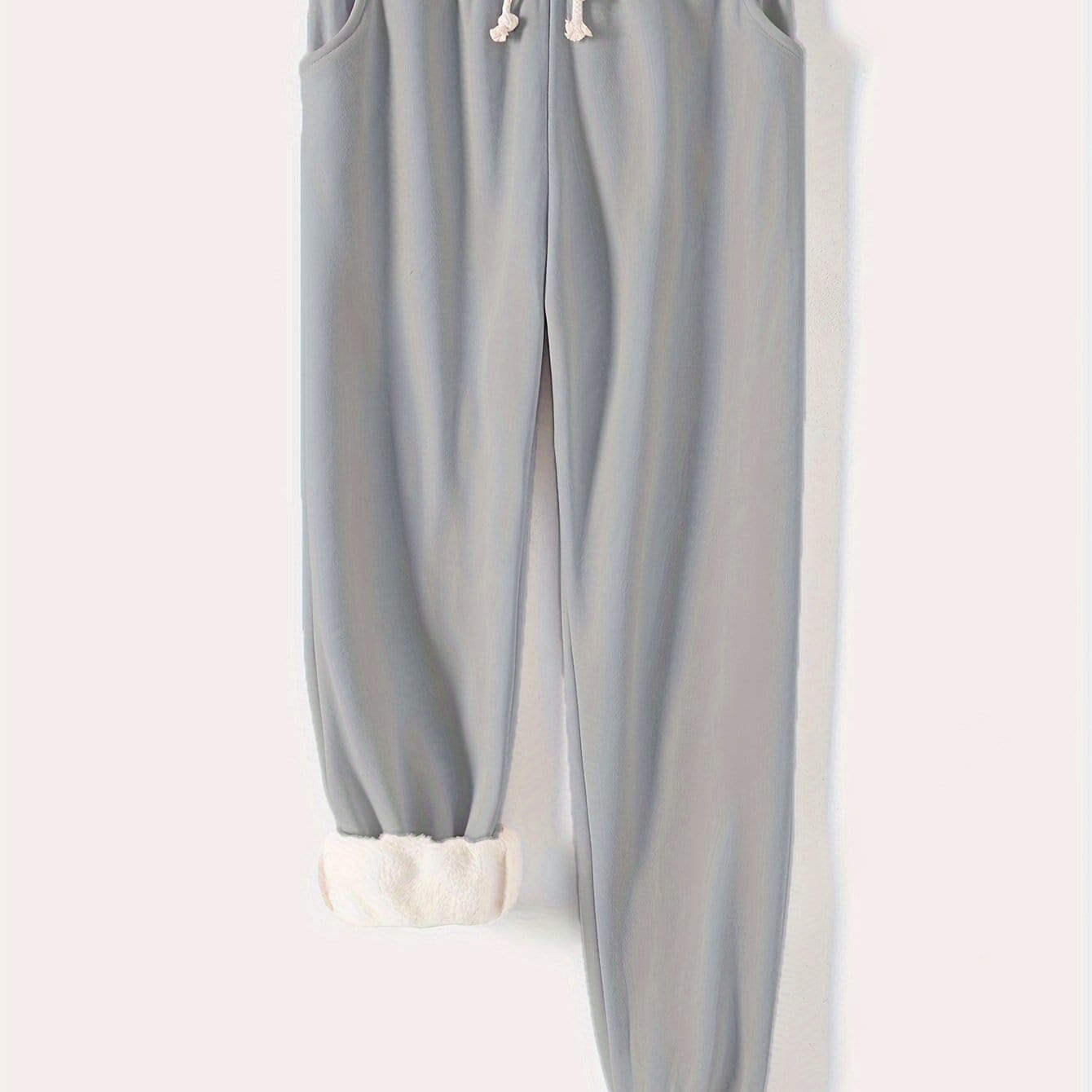 Cozy Drawstring Thermal Joggers Versatile Comfy Pants