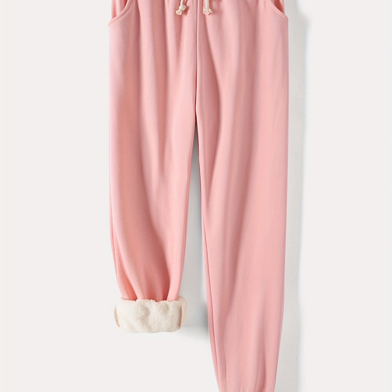 Cozy Drawstring Thermal Joggers Versatile Comfy Pants