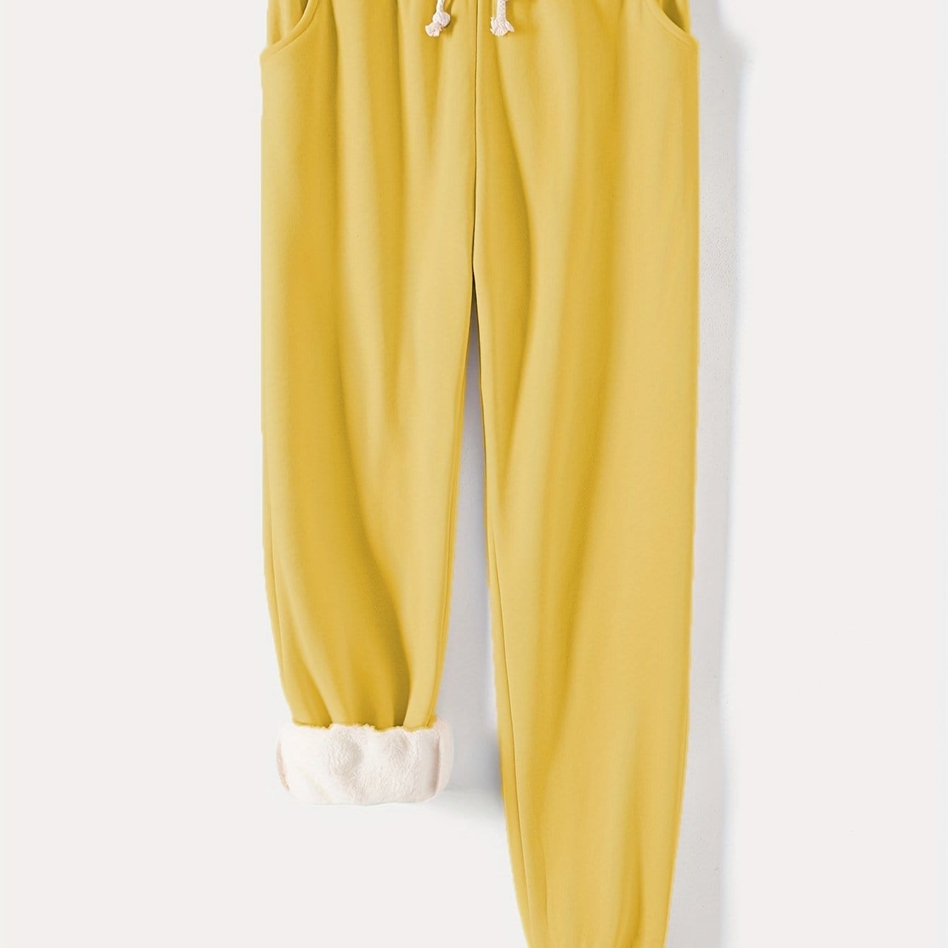 Cozy Drawstring Thermal Joggers Versatile Comfy Pants
