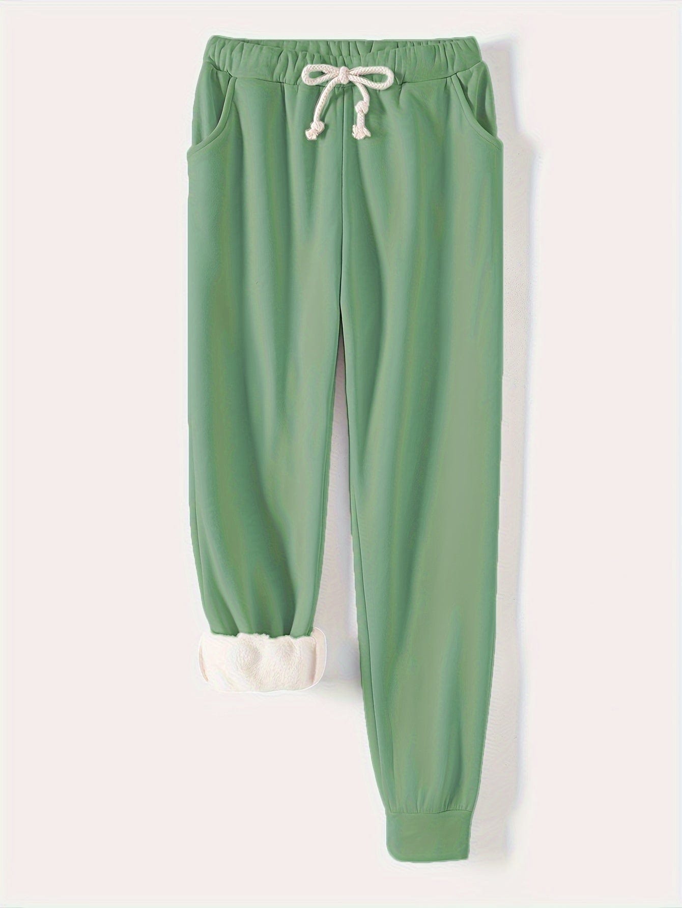 Cozy Drawstring Thermal Joggers Versatile Comfy Pants