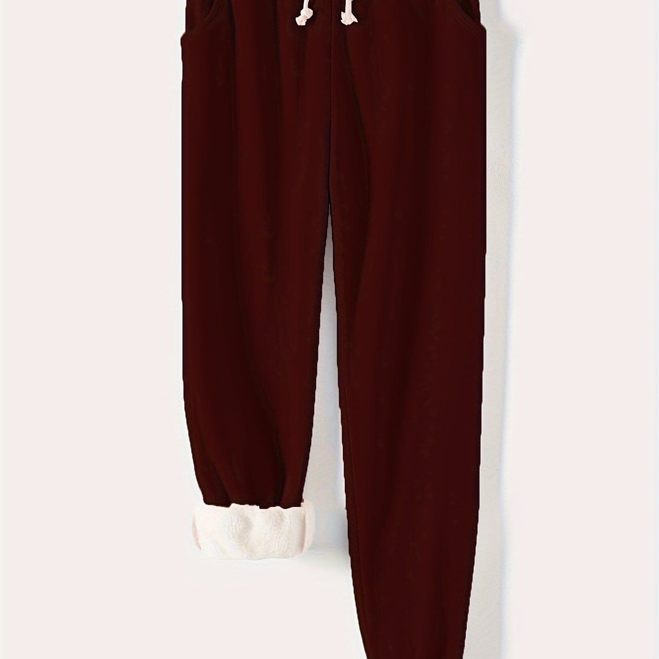 Cozy Drawstring Thermal Joggers Versatile Comfy Pants