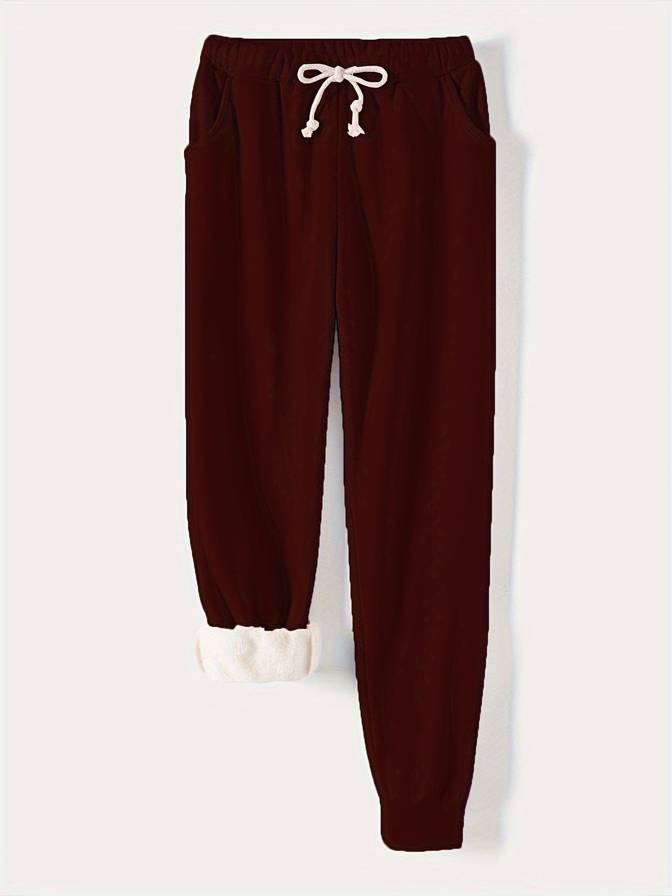 Cozy Drawstring Thermal Joggers Versatile Comfy Pants