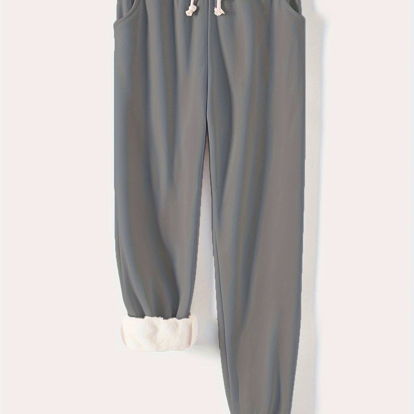 Cozy Drawstring Thermal Joggers Versatile Comfy Pants