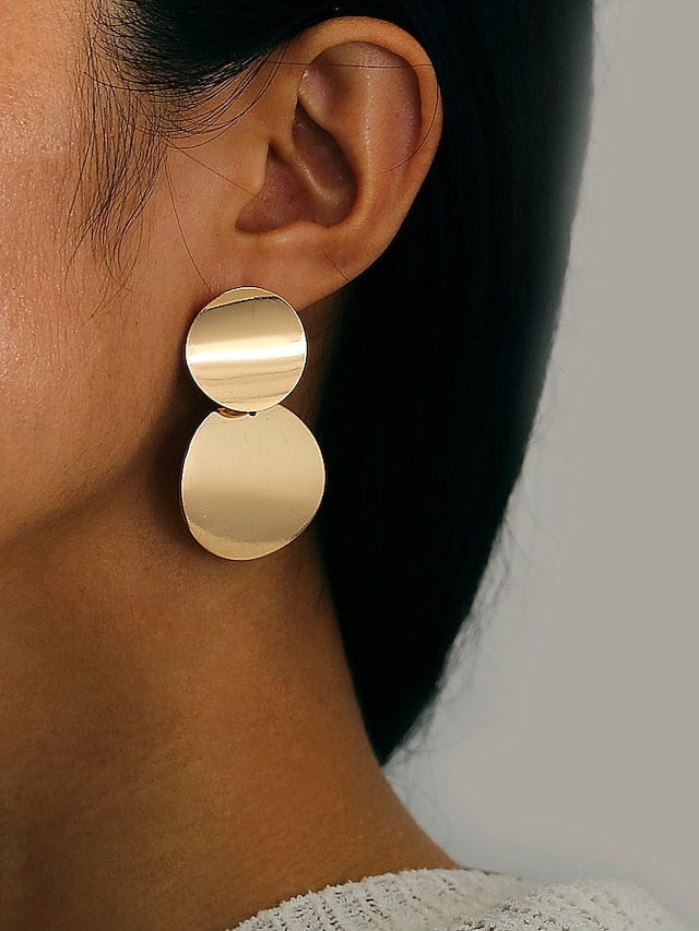 Elegant Geometric Alloy Drop Earrings for Women