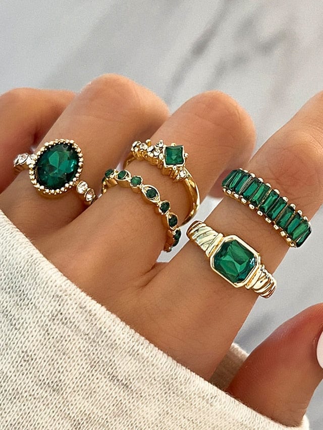 Elegant Women's Classic Alloy Ring Set for Daily Wear