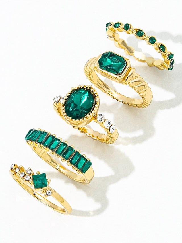 Elegant Women's Classic Alloy Ring Set for Daily Wear