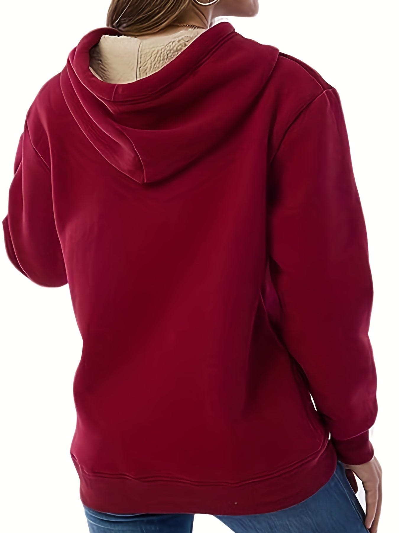 Solid Cozy Stylish Kangaroo Pocket Long Sleeve Hoodie