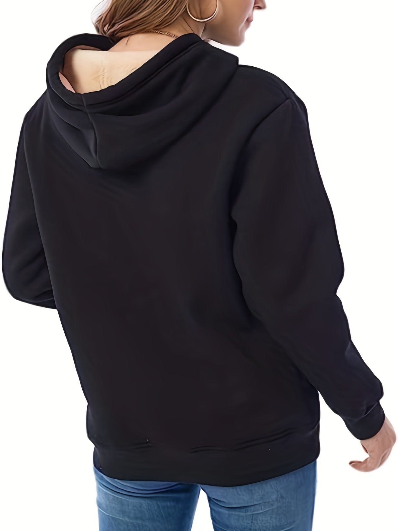 Solid Cozy Stylish Kangaroo Pocket Long Sleeve Hoodie
