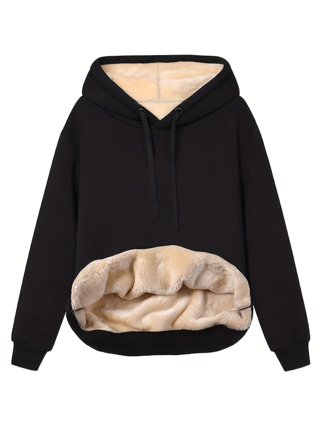 Solid Cozy Stylish Kangaroo Pocket Long Sleeve Hoodie
