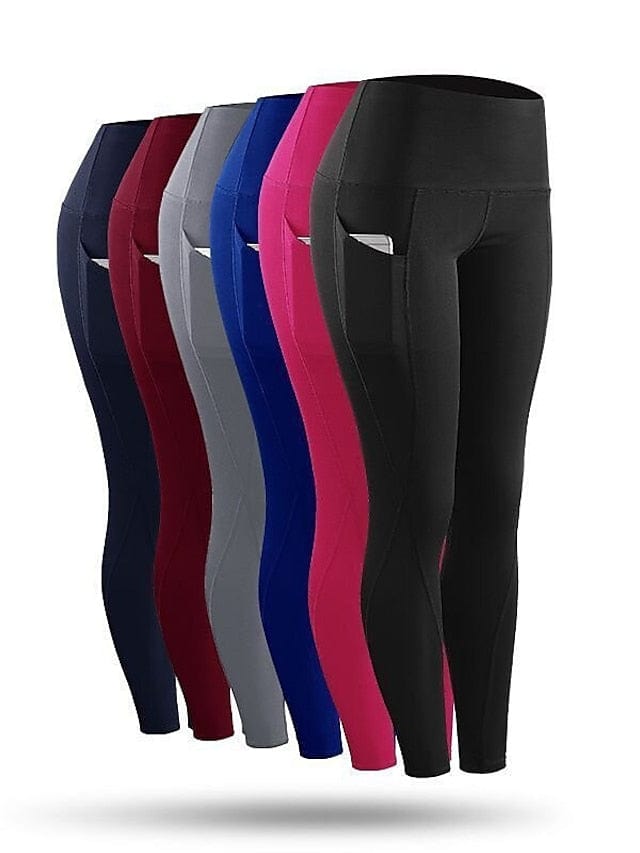 Women's High Waist Compression Leggings with Ruched Butt Lift and Phone Pocket