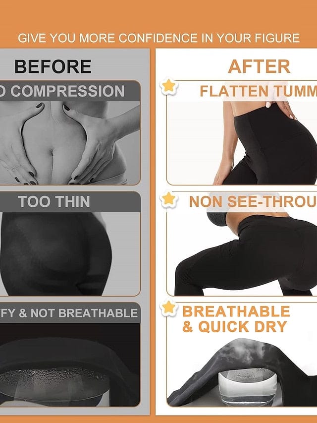 Women's High Waist Compression Leggings with Ruched Butt Lift and Phone Pocket