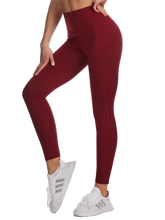 Women's High Waist Compression Leggings with Ruched Butt Lift and Phone Pocket