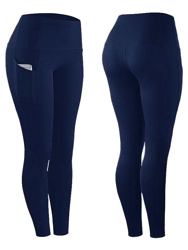 Women's High Waist Compression Leggings with Ruched Butt Lift and Phone Pocket