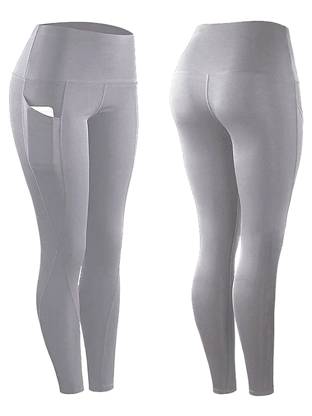 Women's High Waist Compression Leggings with Ruched Butt Lift and Phone Pocket