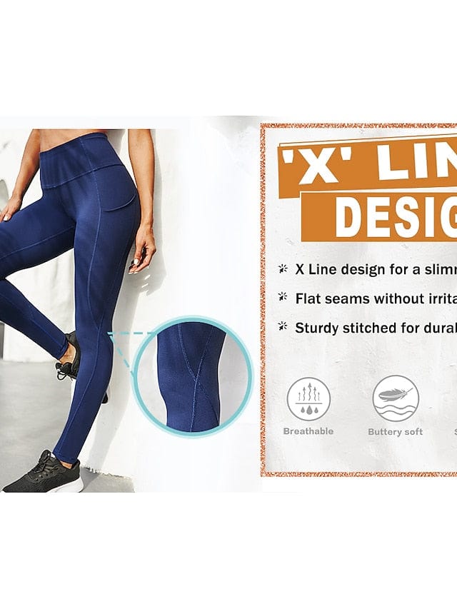 Women's High Waist Compression Leggings with Ruched Butt Lift and Phone Pocket