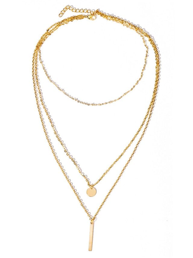 Street Geometry 3-Layer Necklace for Women - Chic & Modern Geometry with Versatile Style for All Seasons