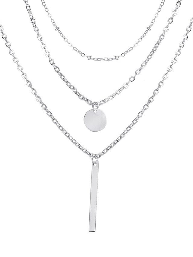 Street Geometry 3-Layer Necklace for Women - Chic & Modern Geometry with Versatile Style for All Seasons