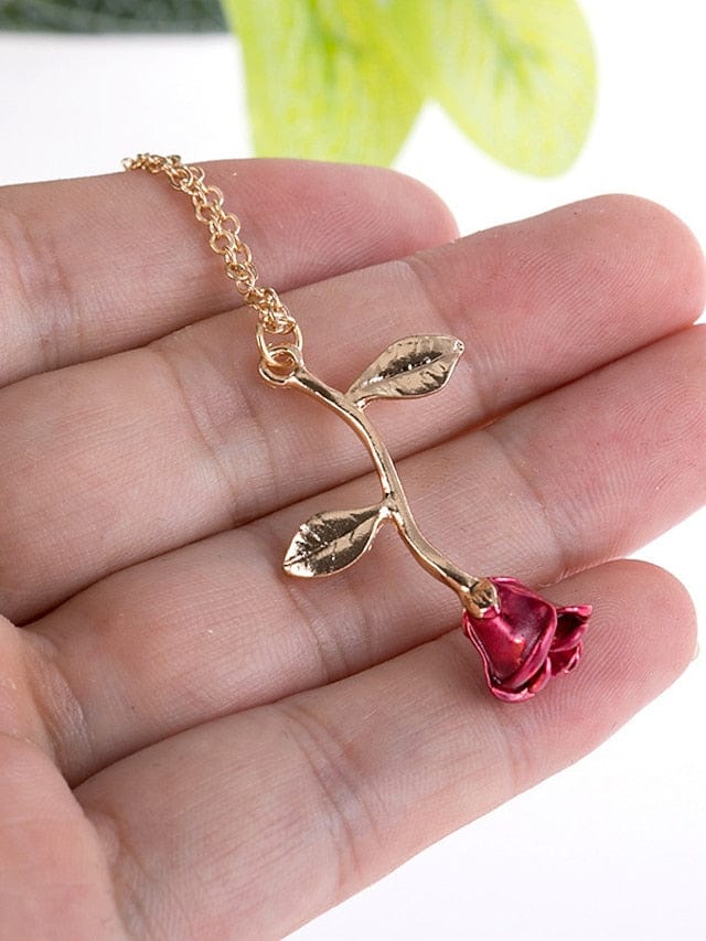 Modern Rose Pendant Necklace for Women