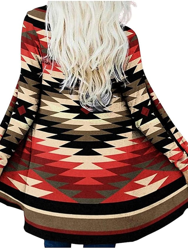 Ethnic Printed Knitted Cardigan for Women