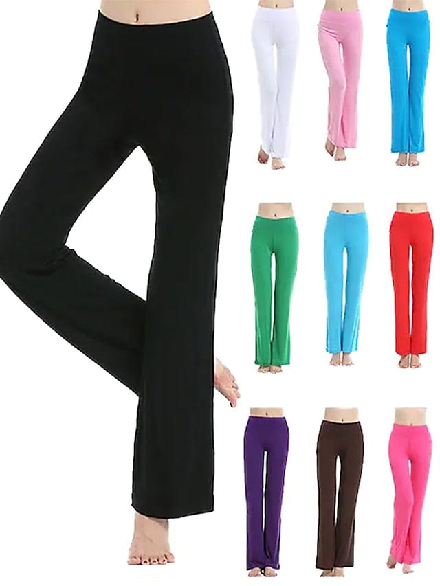 Women's Flare Leg Yoga Pants with Tummy Control and Flared Design