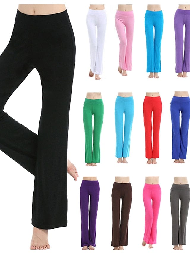 Women's Flare Leg Yoga Pants with Tummy Control and Flared Design